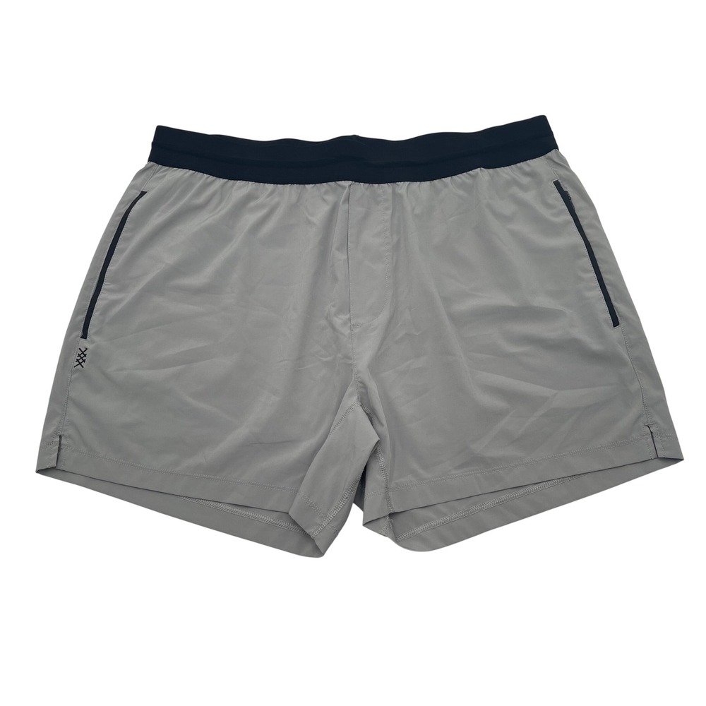 Rhone XL Gray Mens Lined Running Training Athletic Shorts Drawstring Pockets